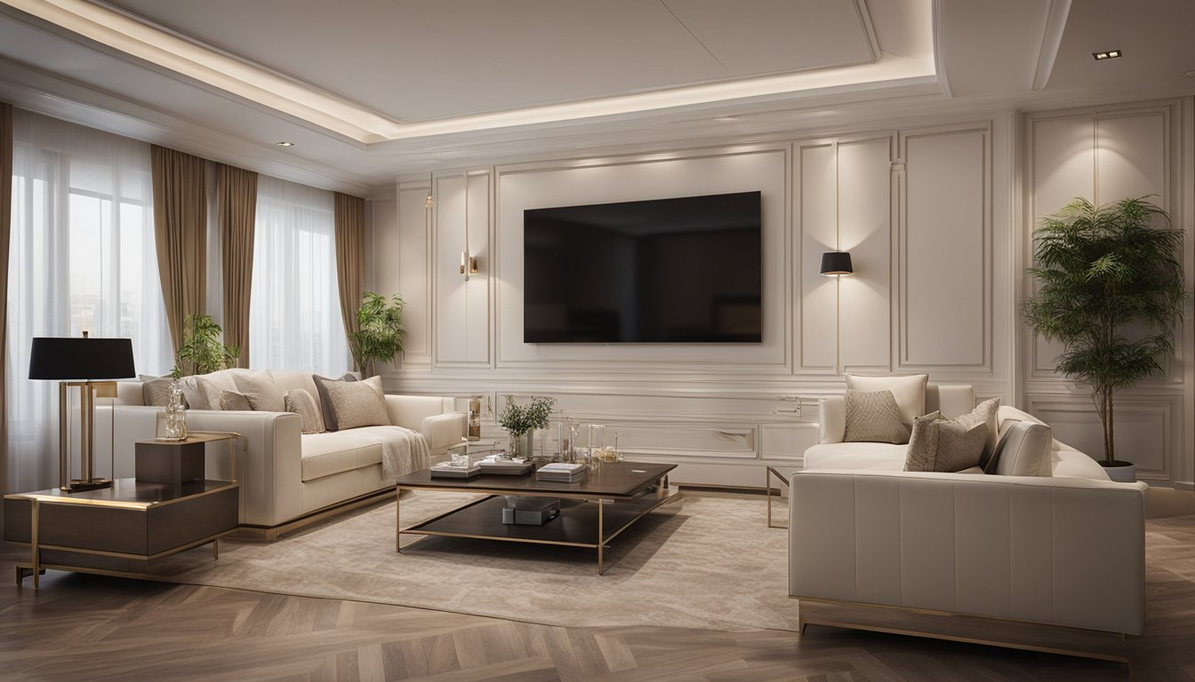 A beautifully finished room with precise, seamless trim work showcasing expert craftsmanship and attention to detail